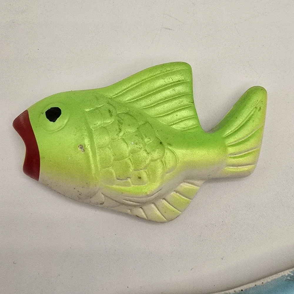 Vintage 1960s Miller Studio Set of 3 Fish Chalkware Wall Art‎ Plaques Decor READ